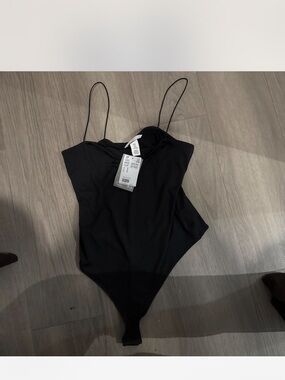 H&M Black Slim-Strap Bodysuit